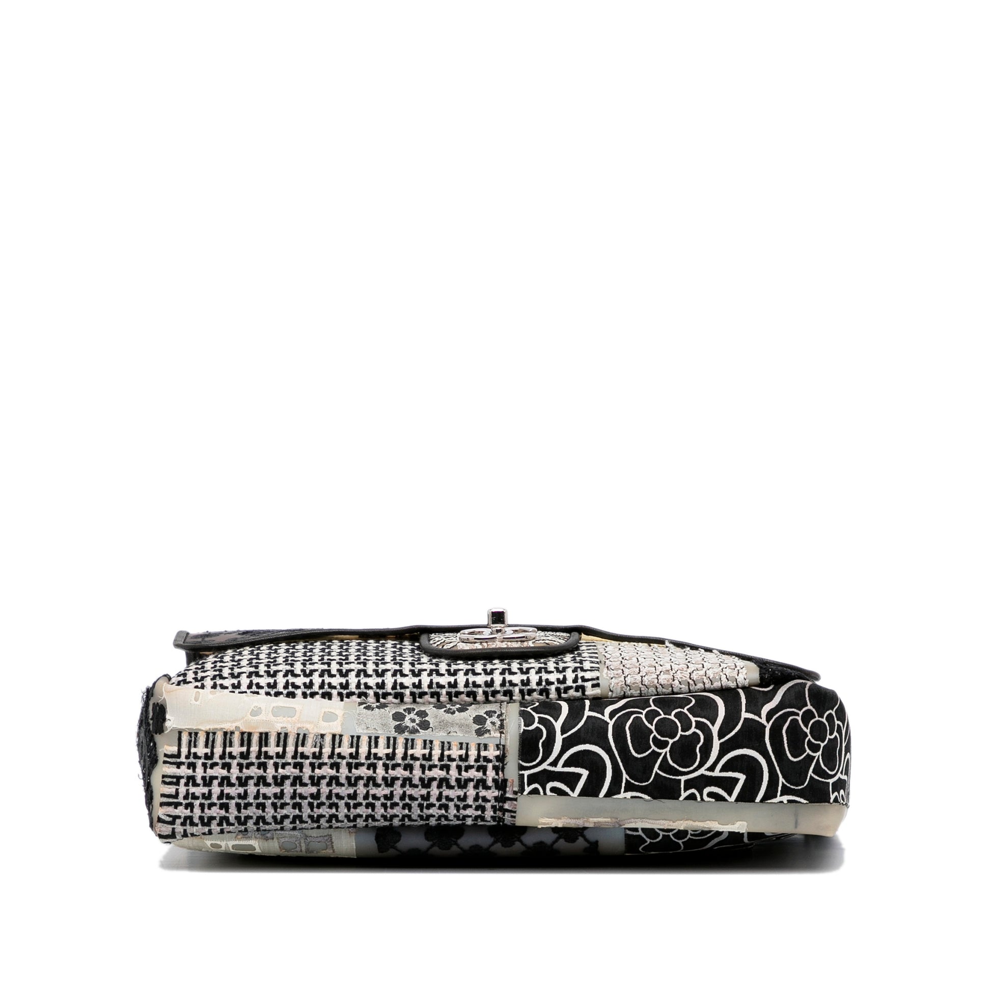 Chanel Jumbo PVC and Tweed Patchwork Single Flap