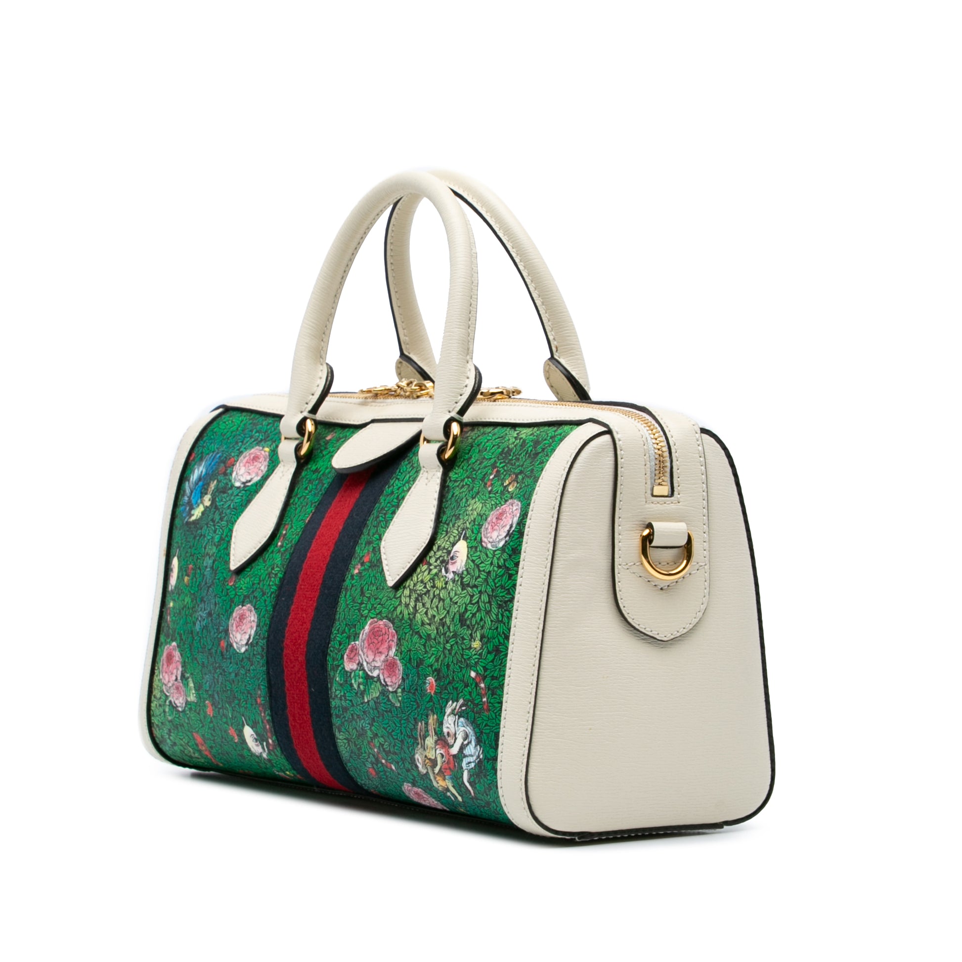 Gucci Yuko Higuchi Medium Coated Canvas Ophidia Web Satchel