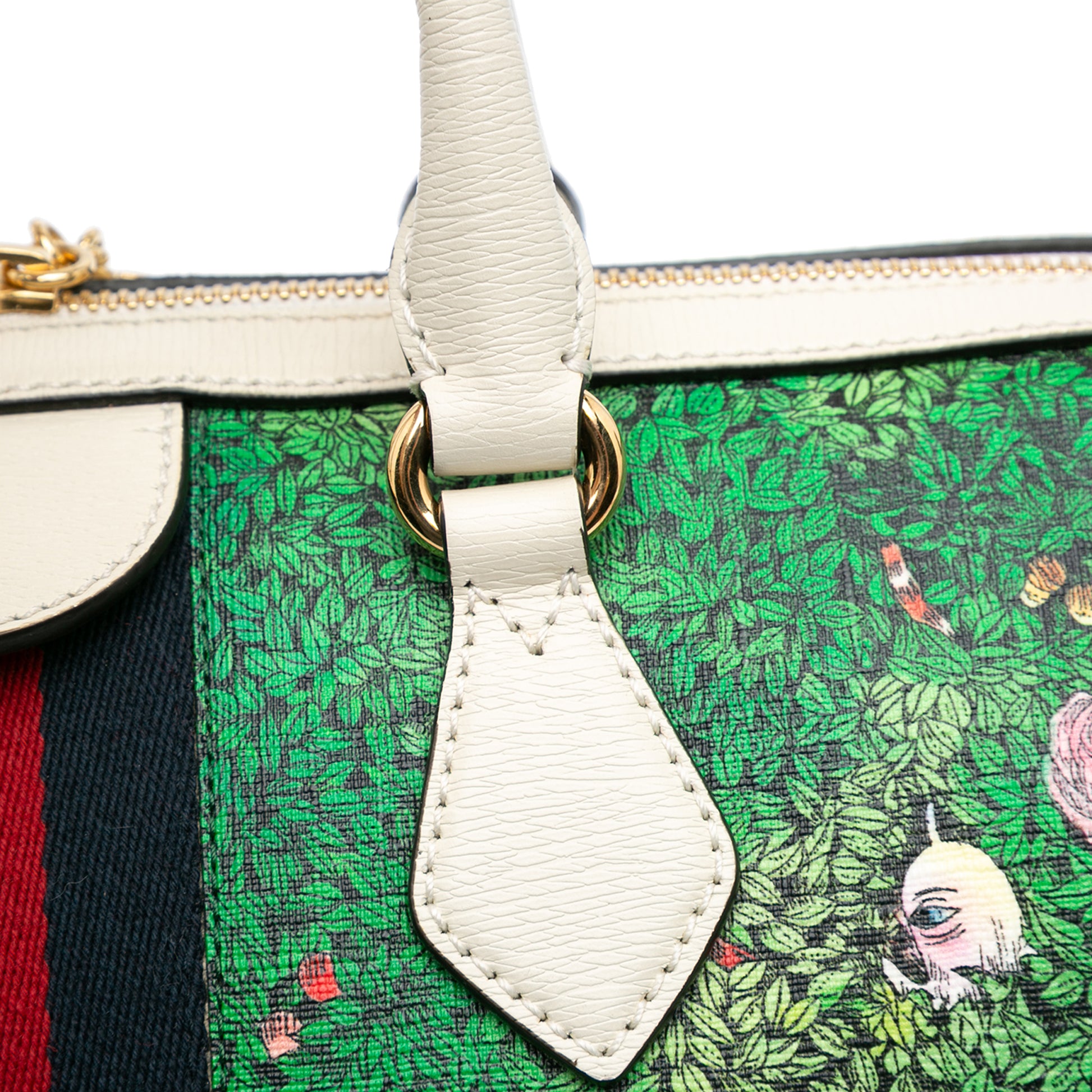 Gucci Yuko Higuchi Medium Coated Canvas Ophidia Web Satchel