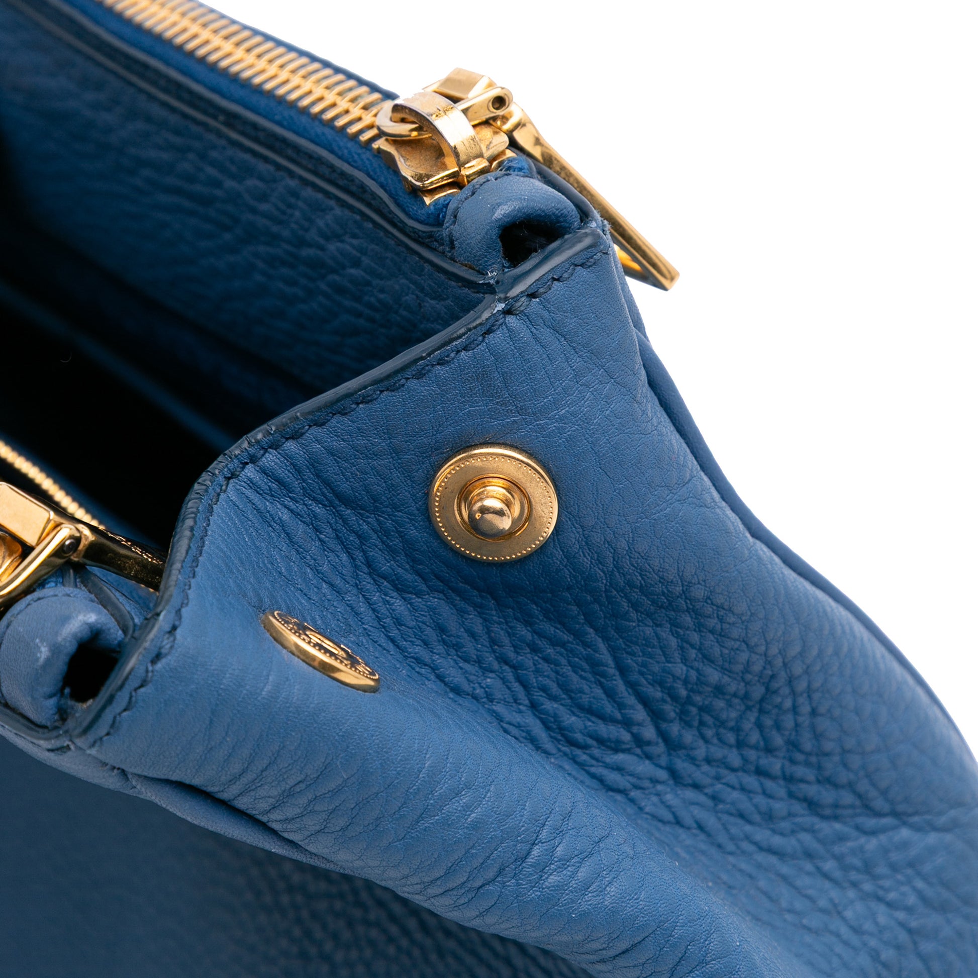 Prada Vitello Daino Double Zip Convertible Tote