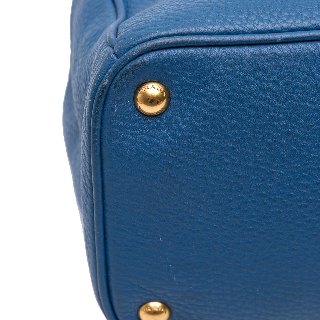 Prada Vitello Daino Double Zip Convertible Tote