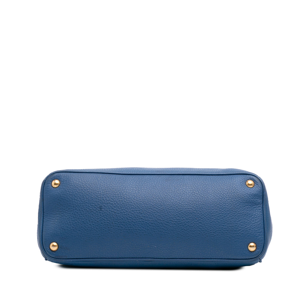 Prada Vitello Daino Double Zip Convertible Tote