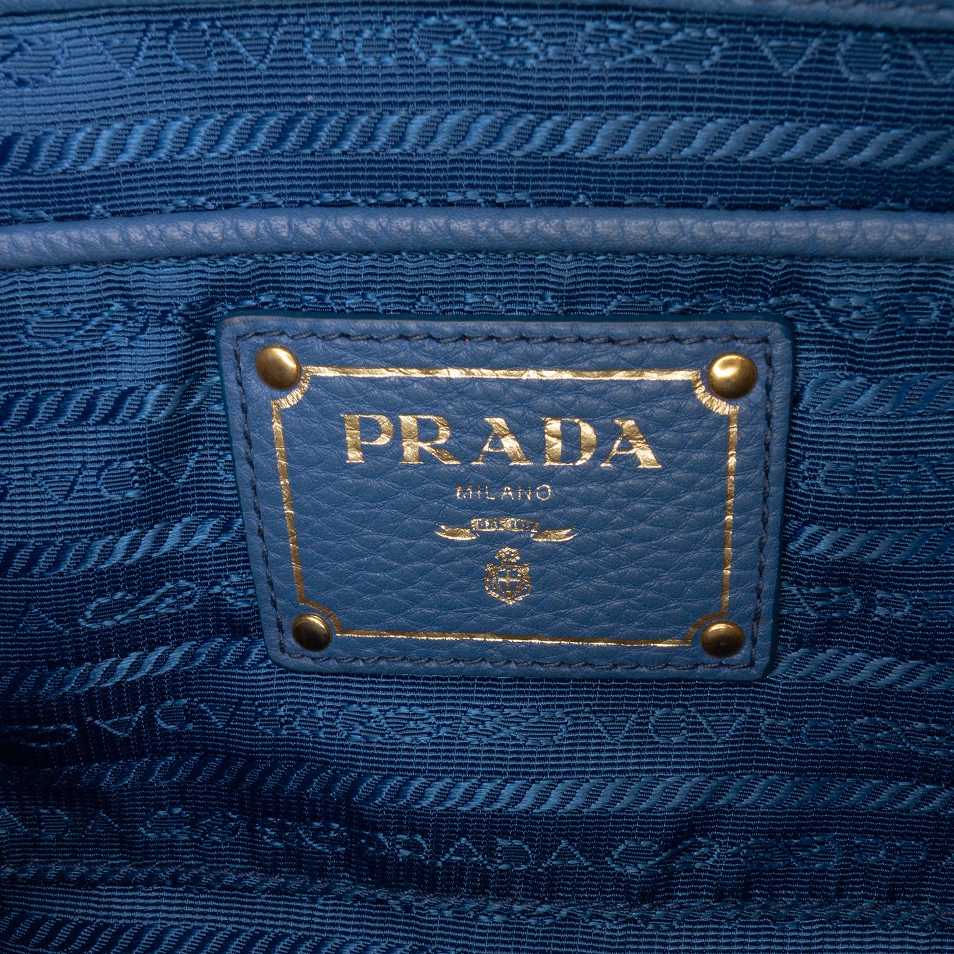 Prada Vitello Daino Double Zip Convertible Tote