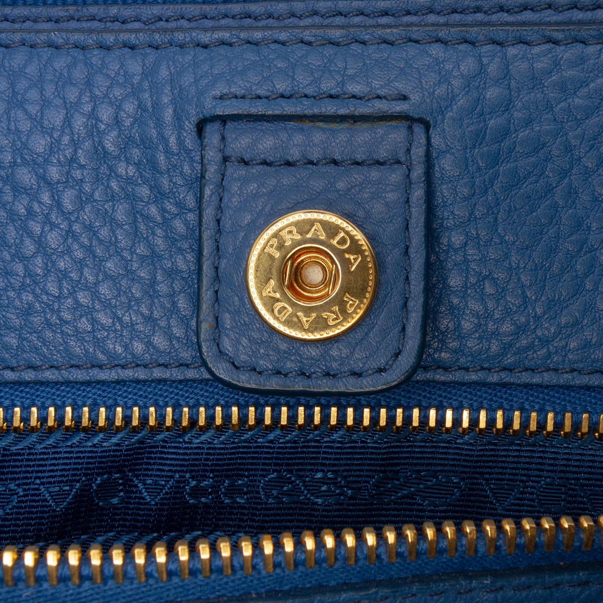 Prada Vitello Daino Double Zip Convertible Tote