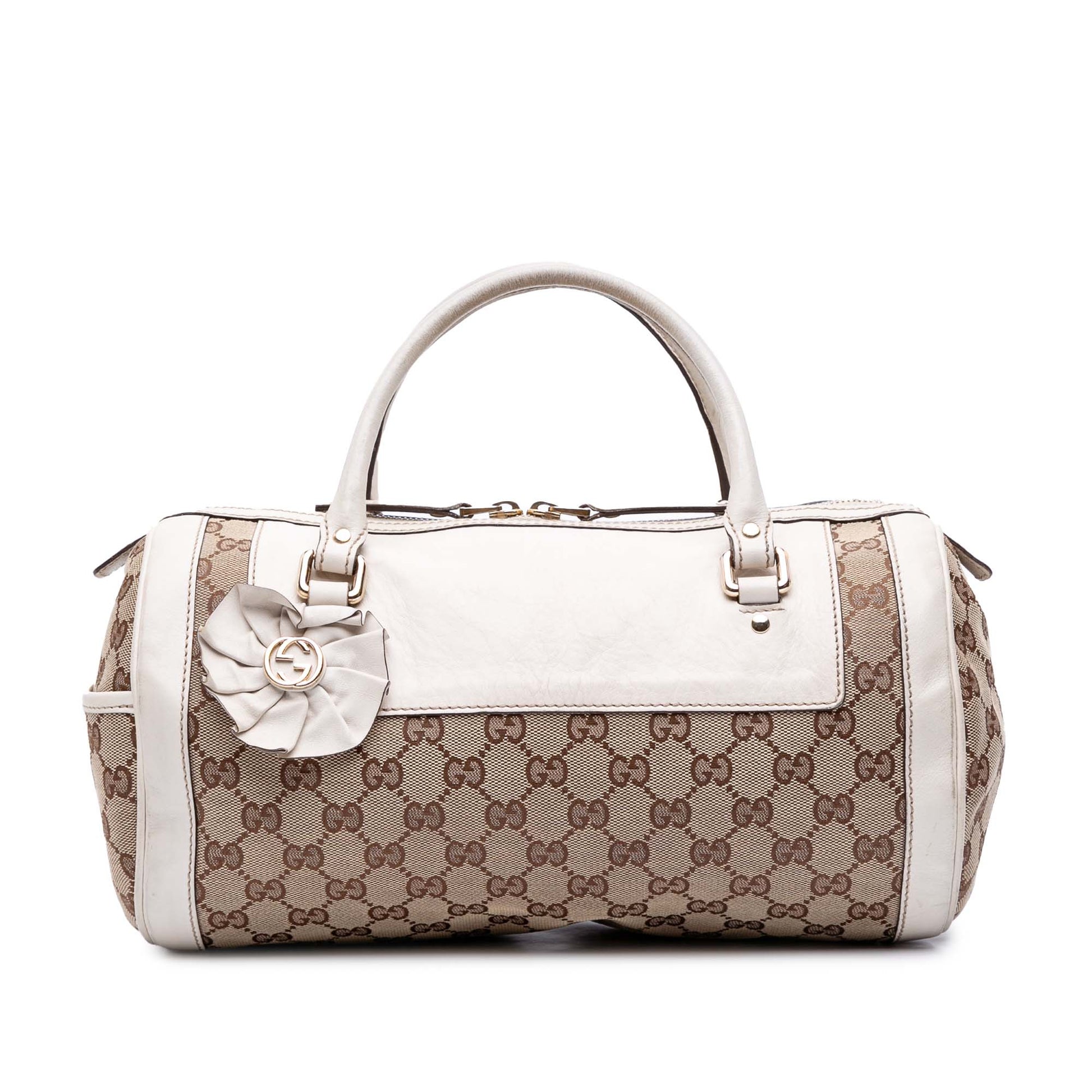 Gucci GG Canvas Trophy Boston Bag
