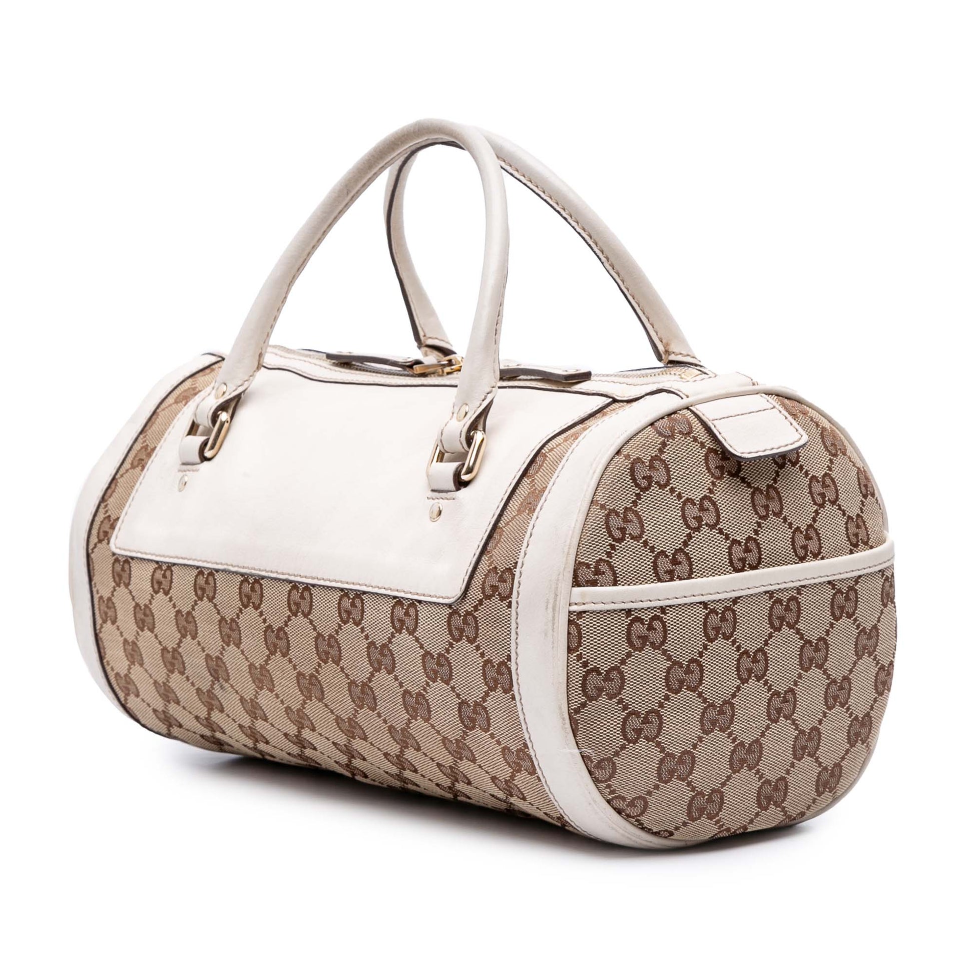 Gucci GG Canvas Trophy Boston Bag