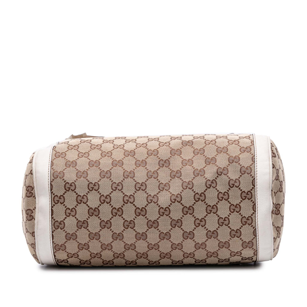 Gucci GG Canvas Trophy Boston Bag