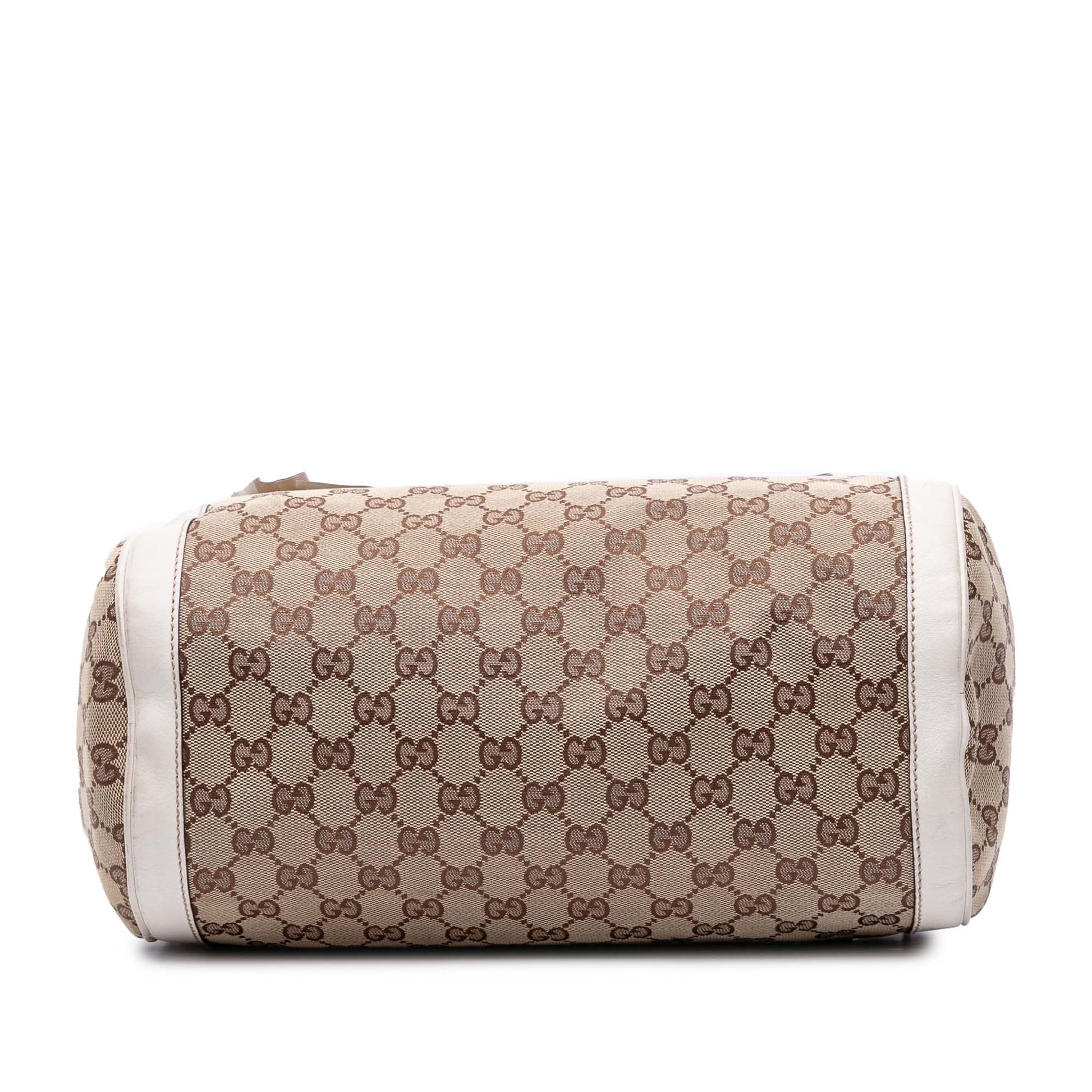 Gucci GG Canvas Trophy Boston Bag