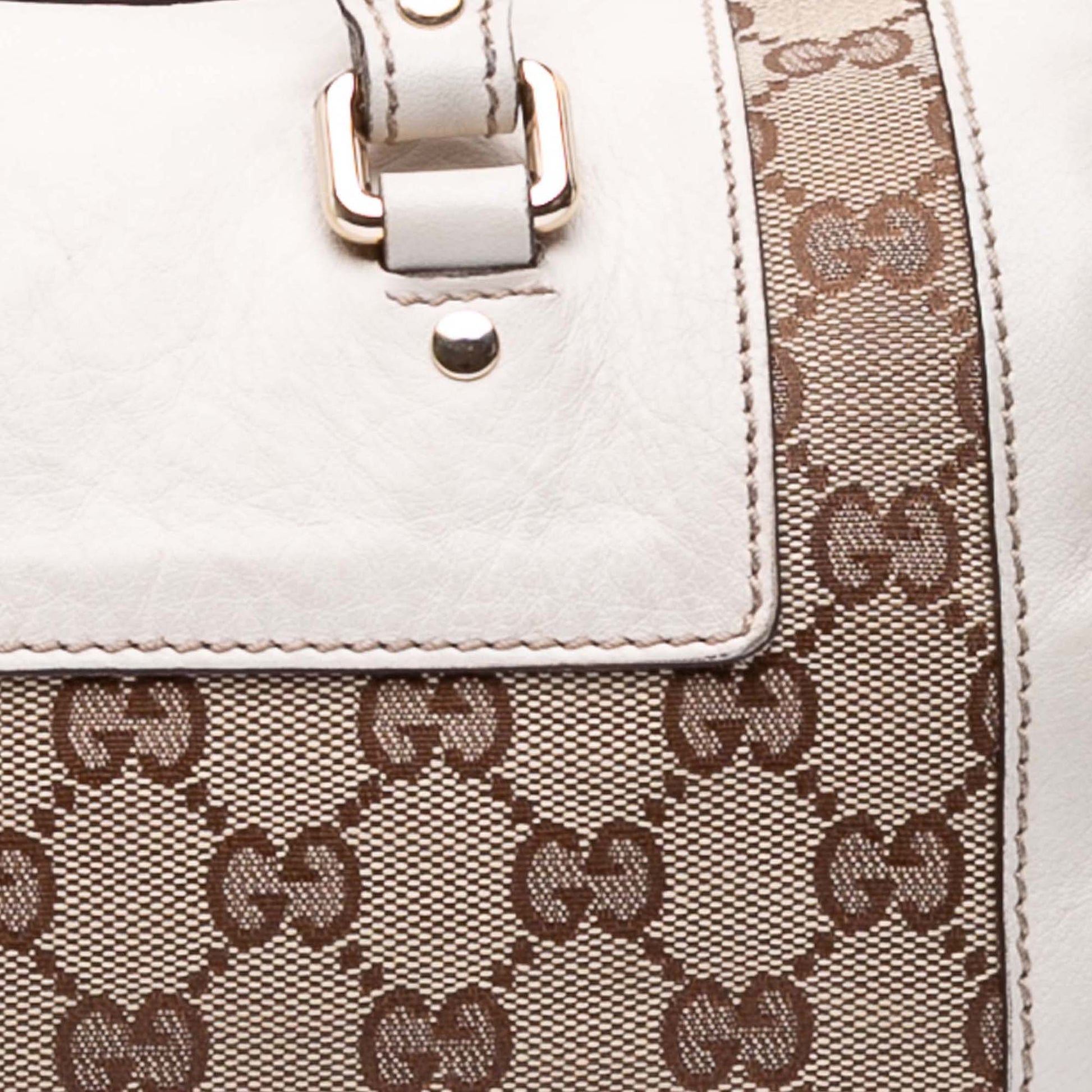 Gucci GG Canvas Trophy Boston Bag