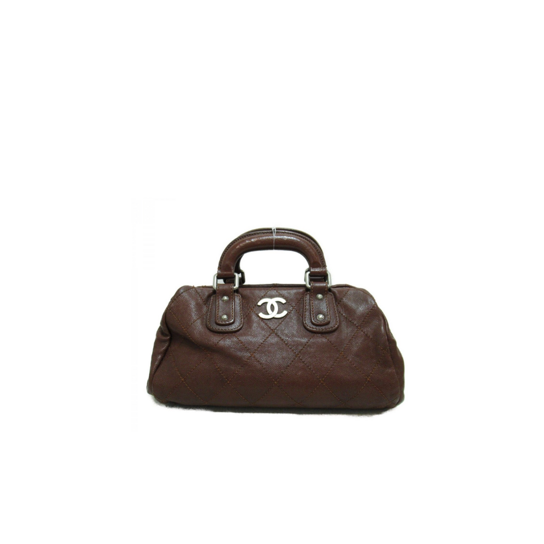 Chanel Handbag Leather Brown