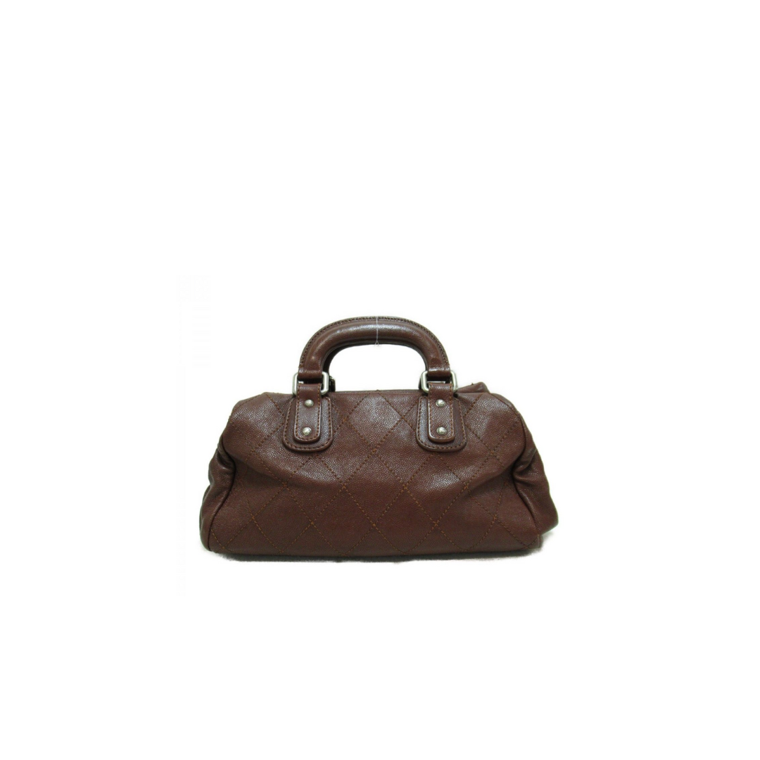 Chanel Handbag Leather Brown