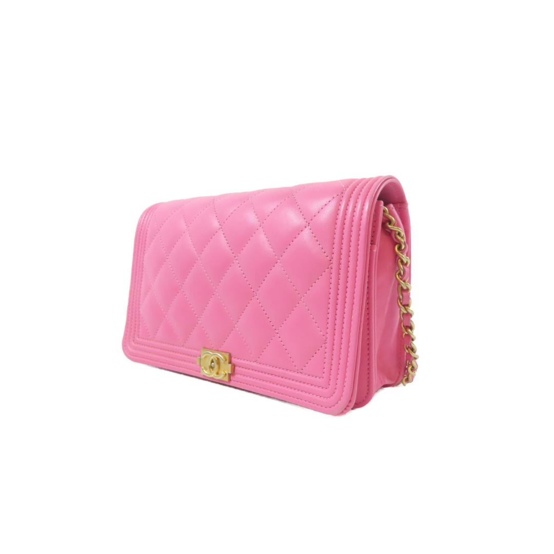 Chanel Pink Diamond Shoulder Bag