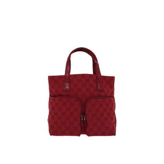 Gucci Canvas Hand Bag Red