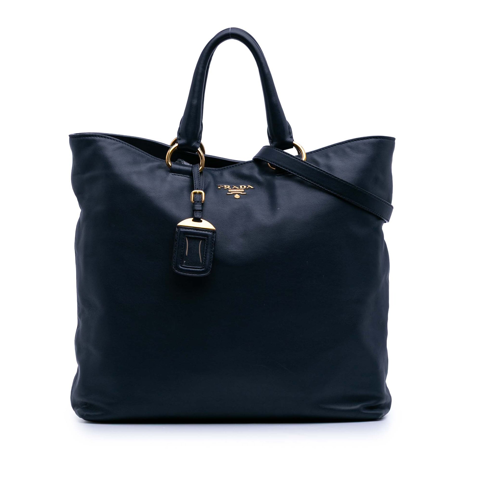 Prada Soft Calf Open Convertible Tote