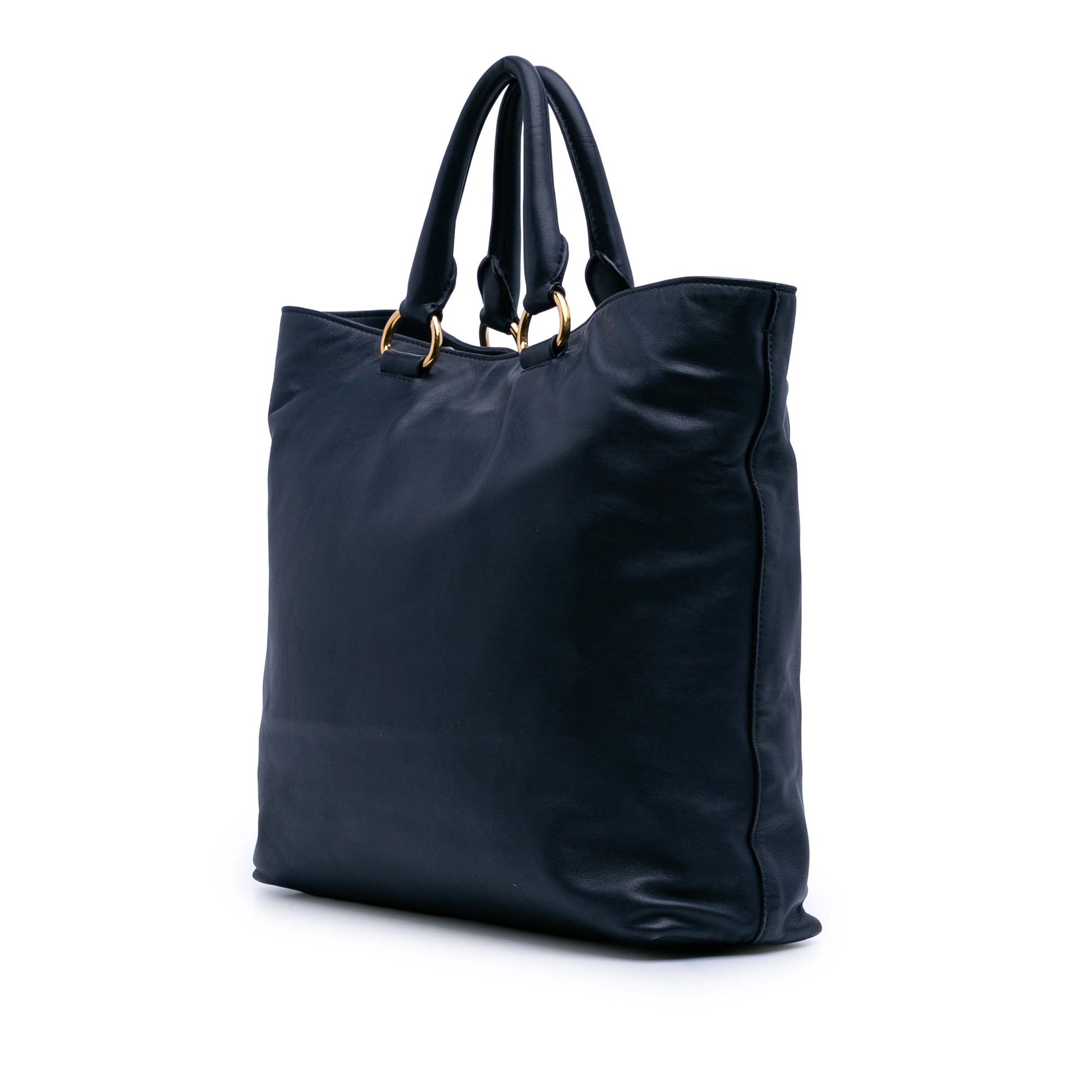 Prada Soft Calf Open Convertible Tote