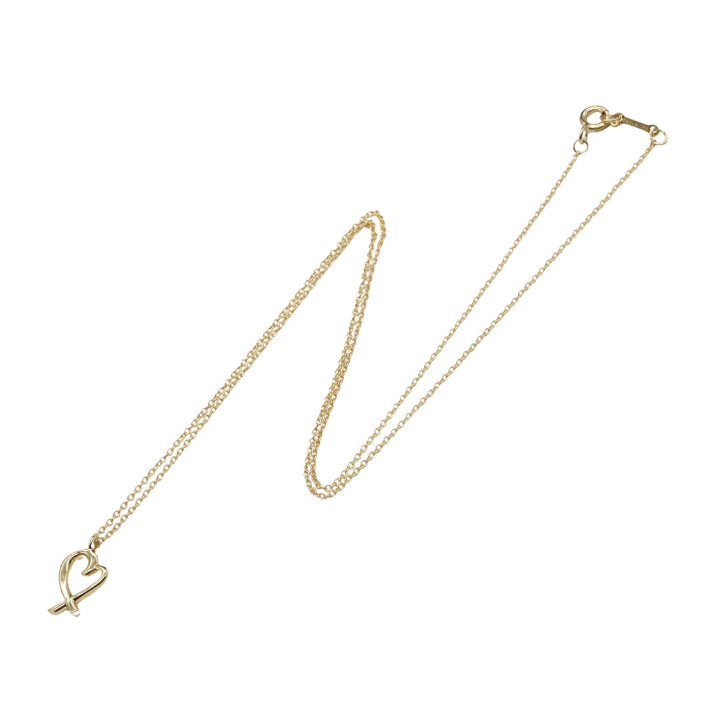 Tiffany 18K Yellow Gold Paloma Picasso Loving Heart Necklace