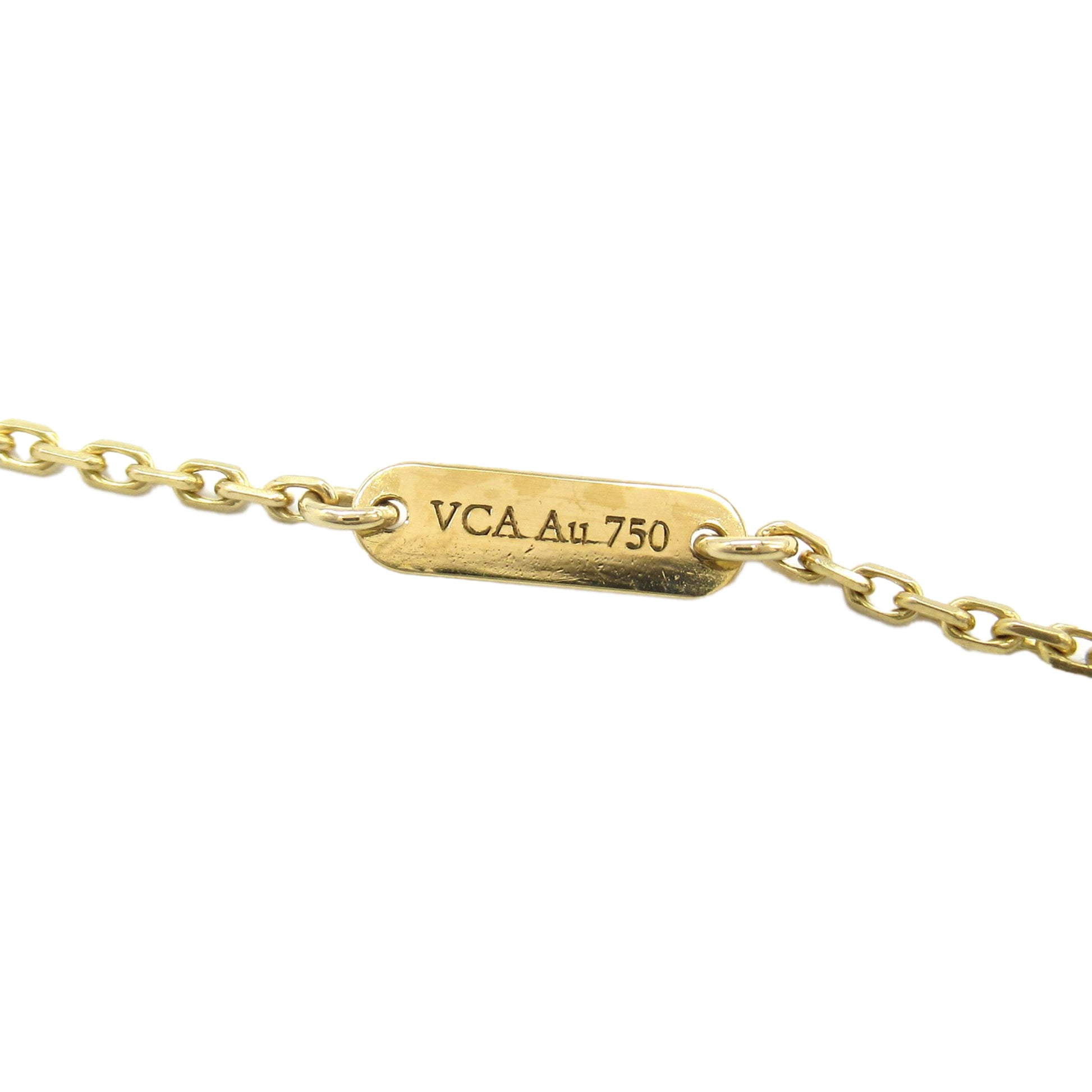 Van Cleef & Arpels 18K Yellow Gold and Onyx Vintage Alhambra Pendant Necklace