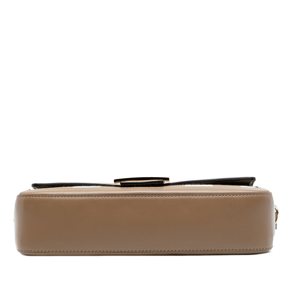 Fendi Pequin Canvas Baguette Satchel