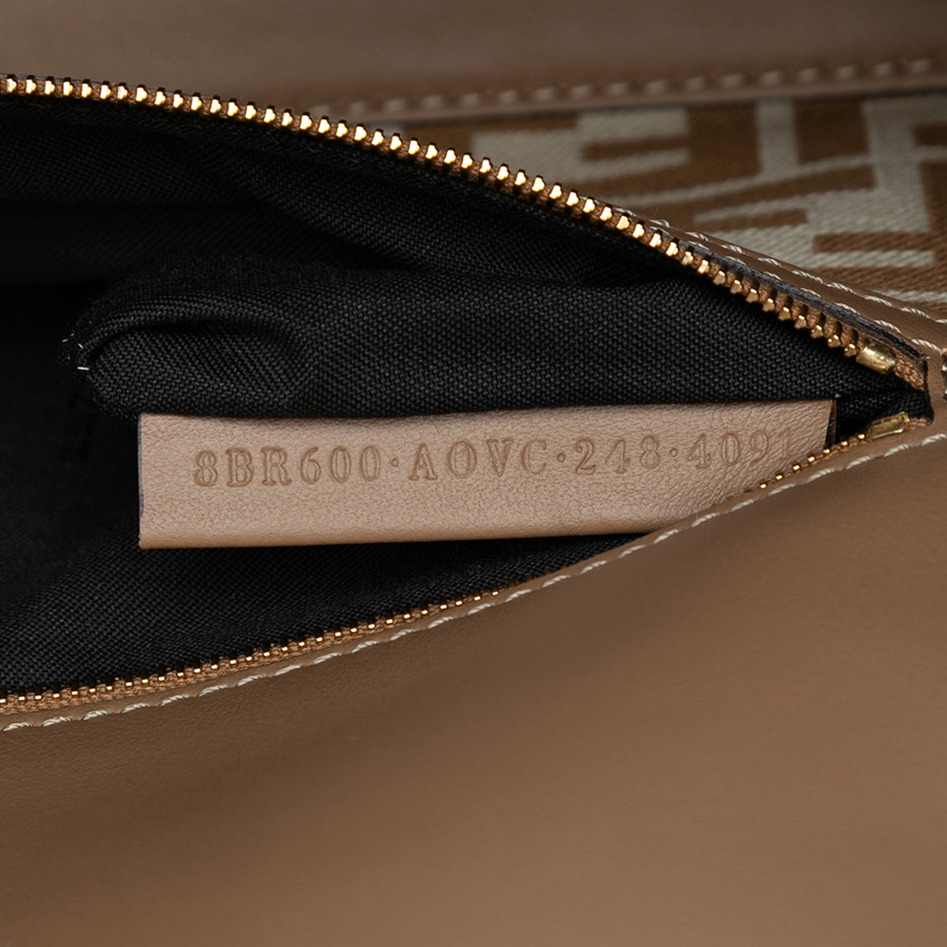 Fendi Pequin Canvas Baguette Satchel