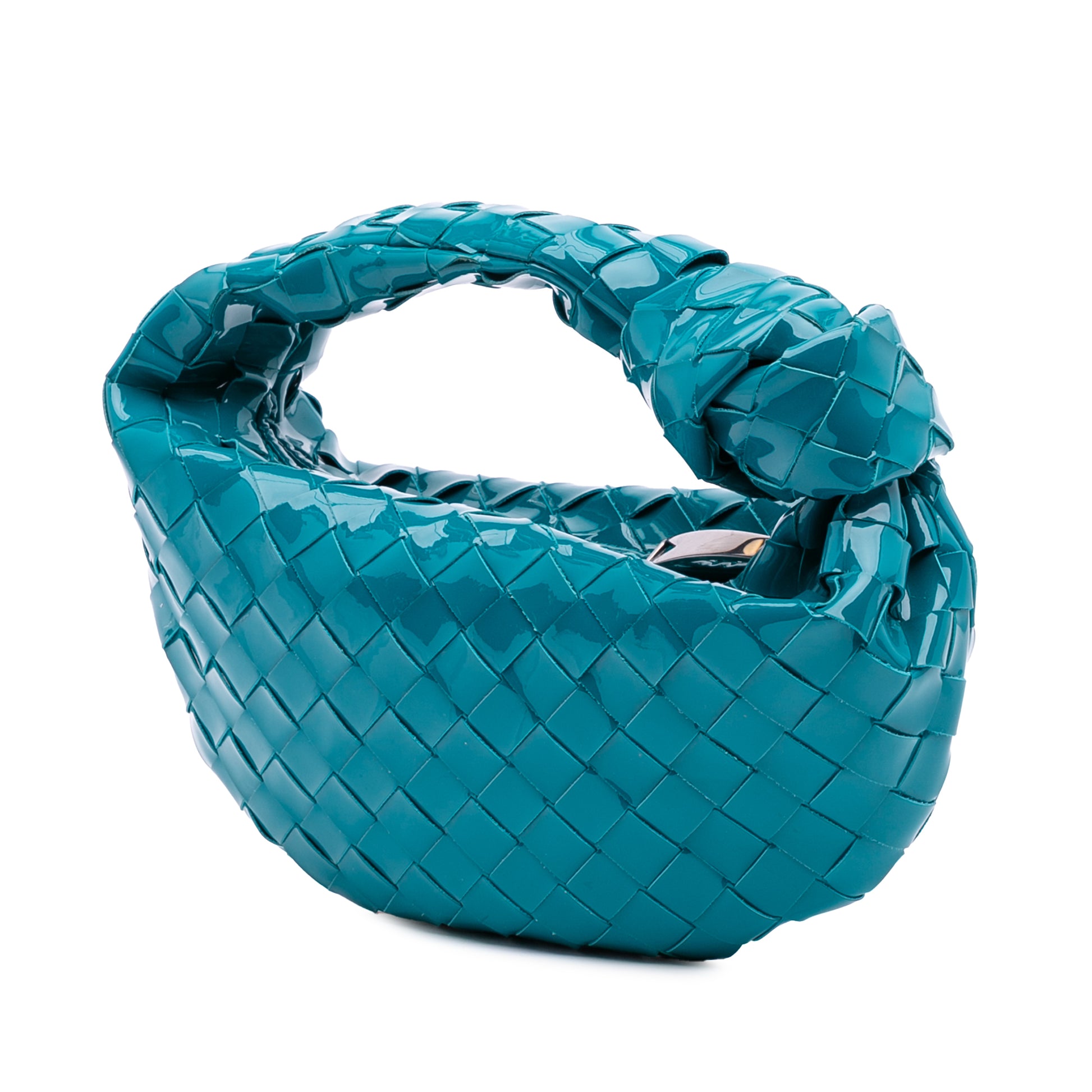 Bottega Veneta Mini Patent Intrecciato Jodie