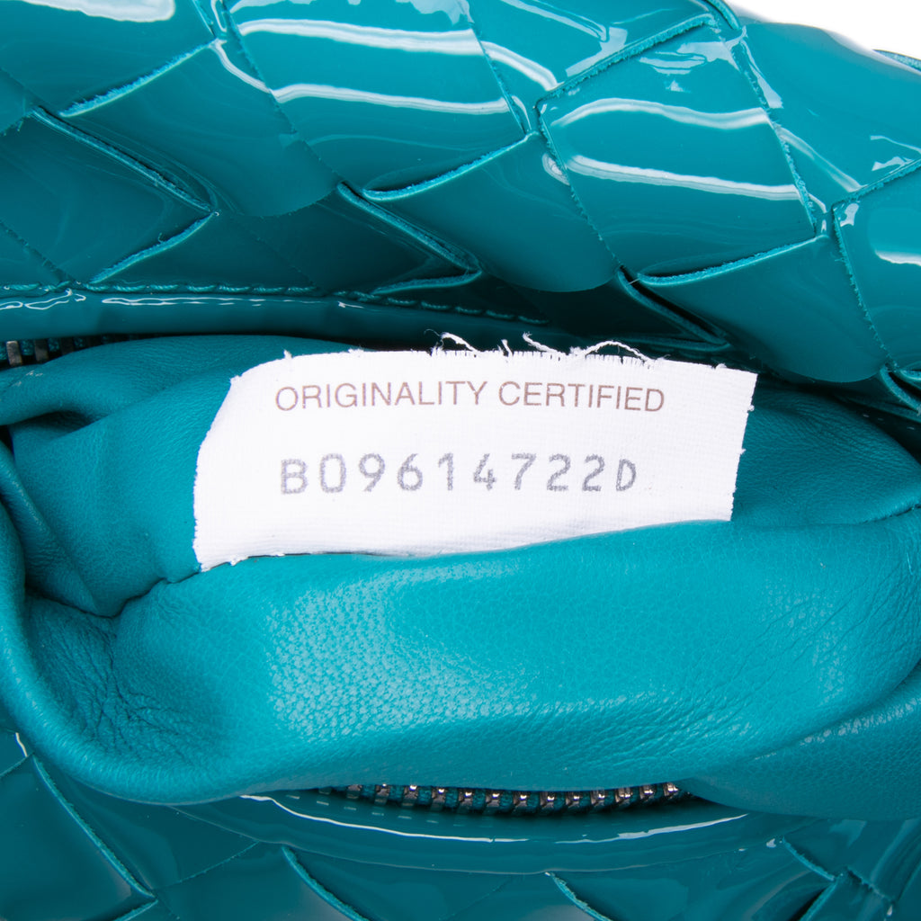 Bottega Veneta Mini Patent Intrecciato Jodie