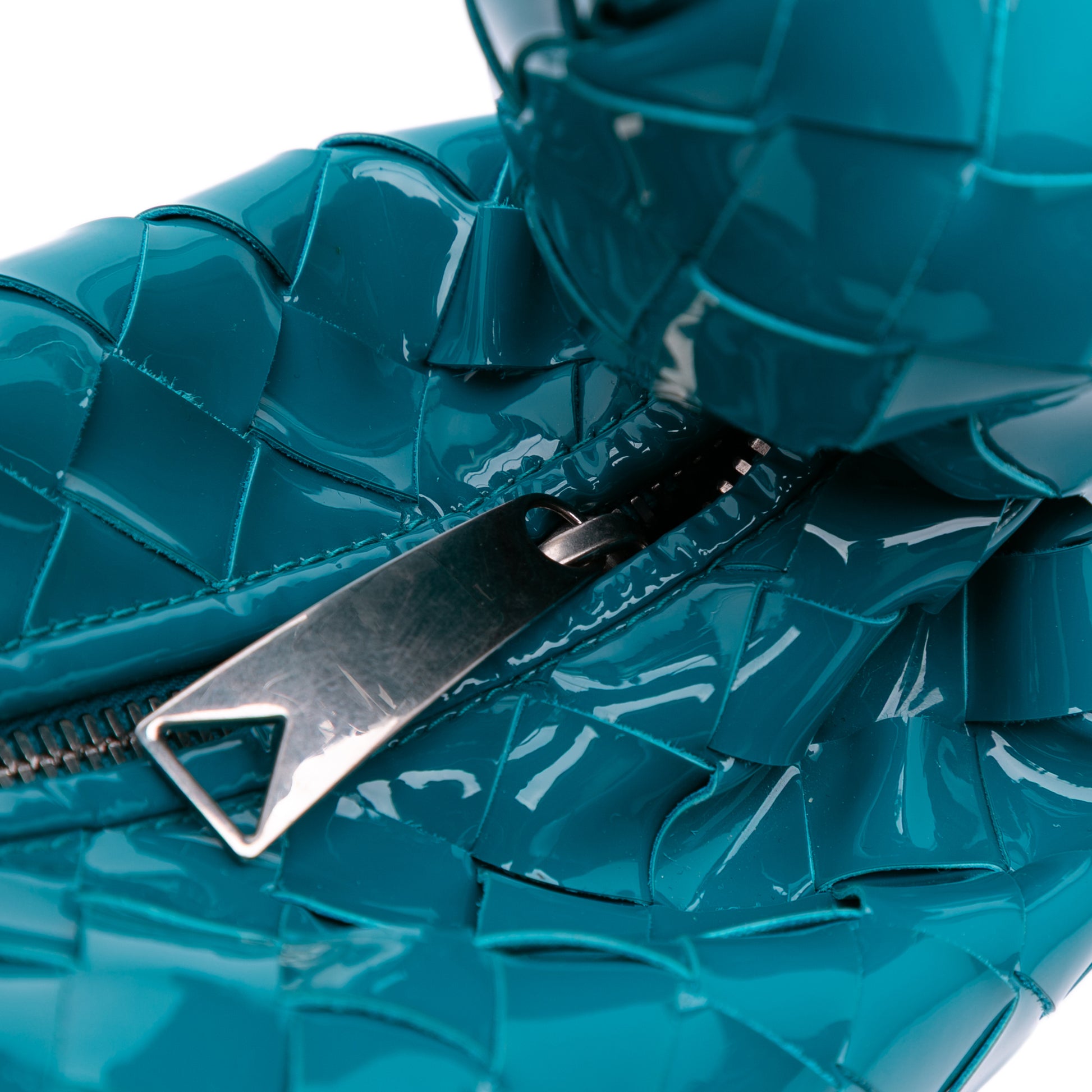 Bottega Veneta Mini Patent Intrecciato Jodie