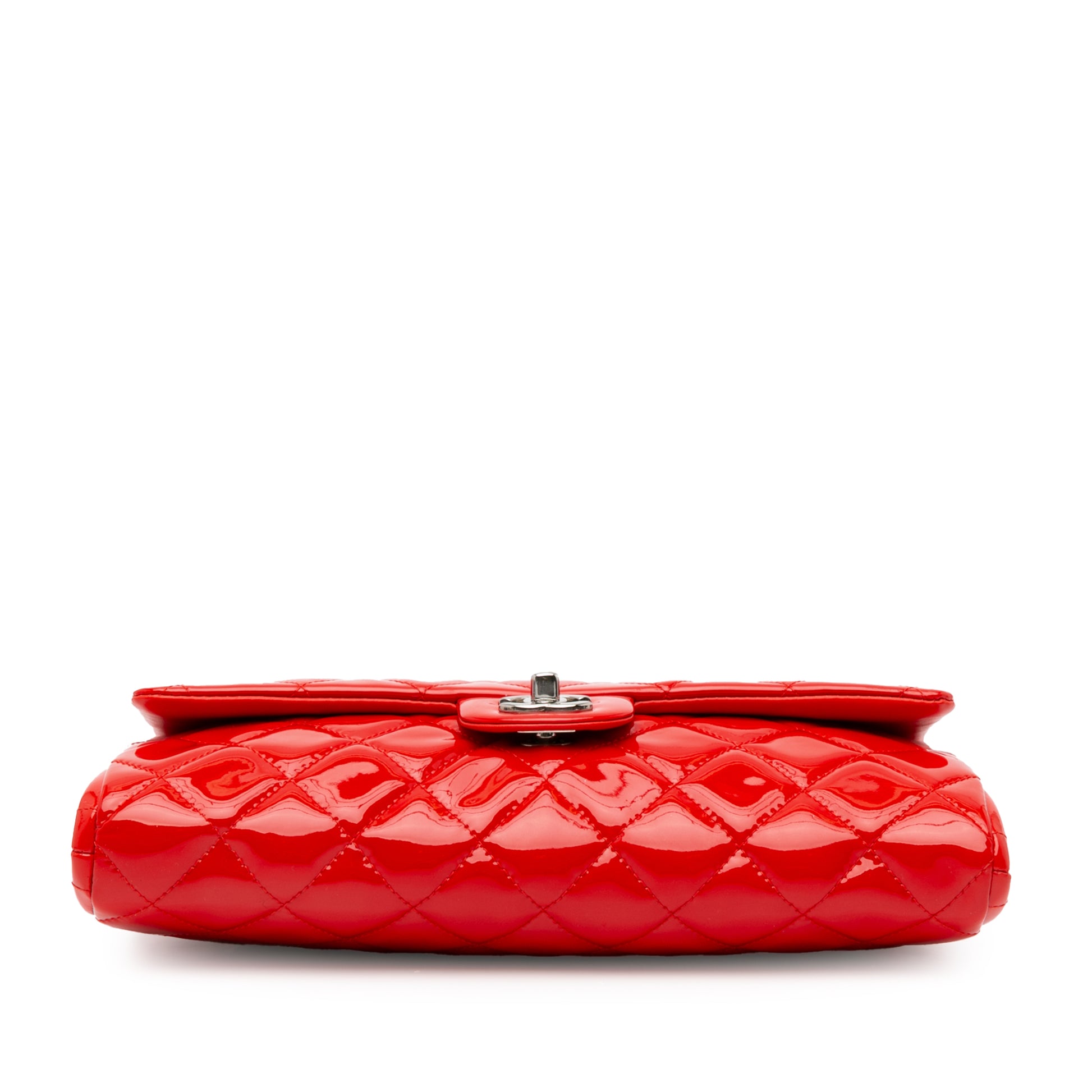 Chanel CC Quilted Patent Clutch with Chain