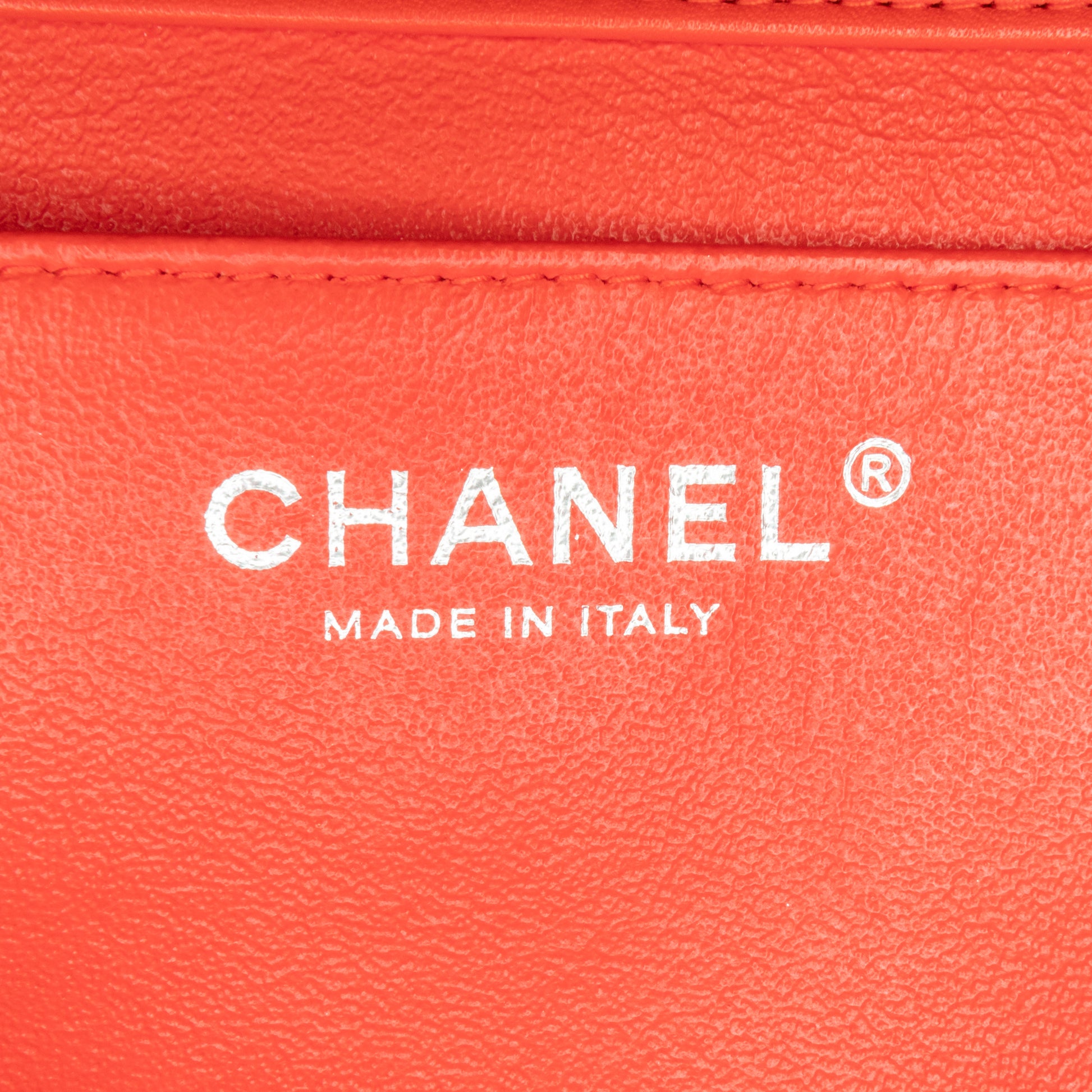 Chanel CC Quilted Patent Clutch with Chain