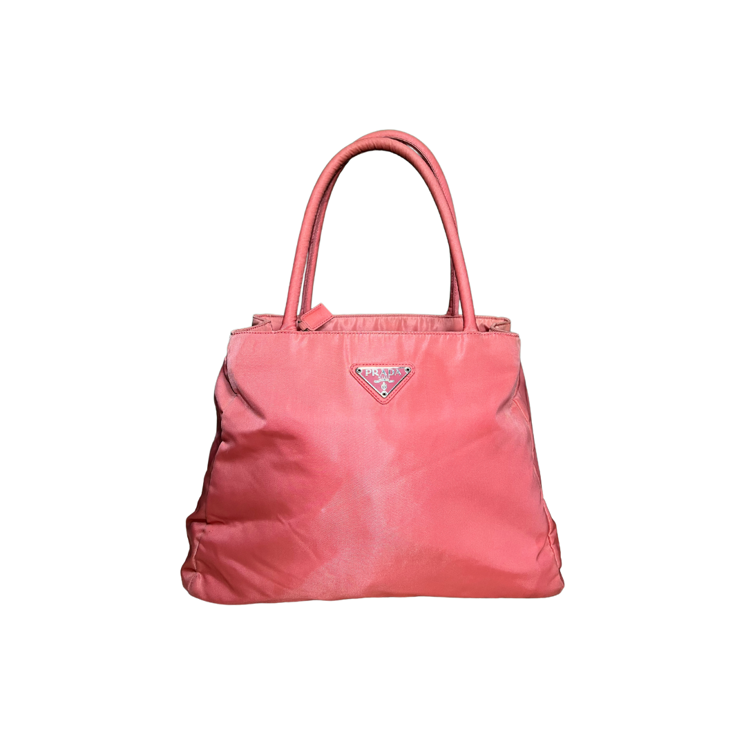 Prada Nylon Hand Bag Pink