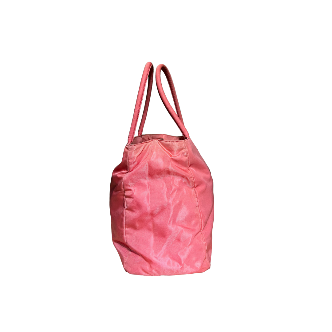 Prada Nylon Hand Bag Pink