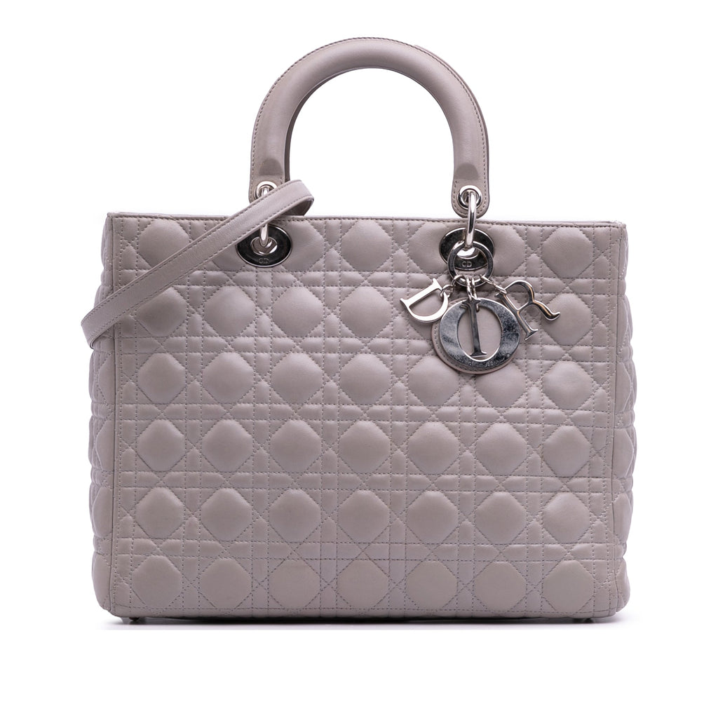 Dior Large Lambskin Cannage Lady Dior