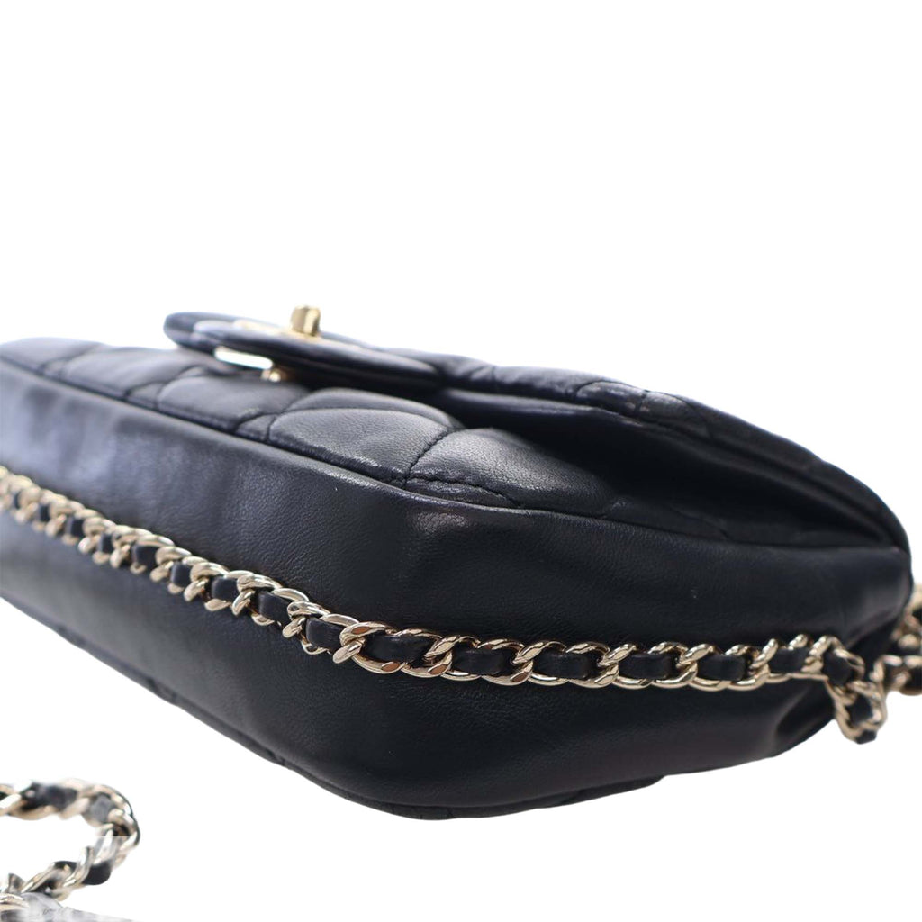 Chanel Small Quilted Lambskin My Precious Pearls Chain Flap
