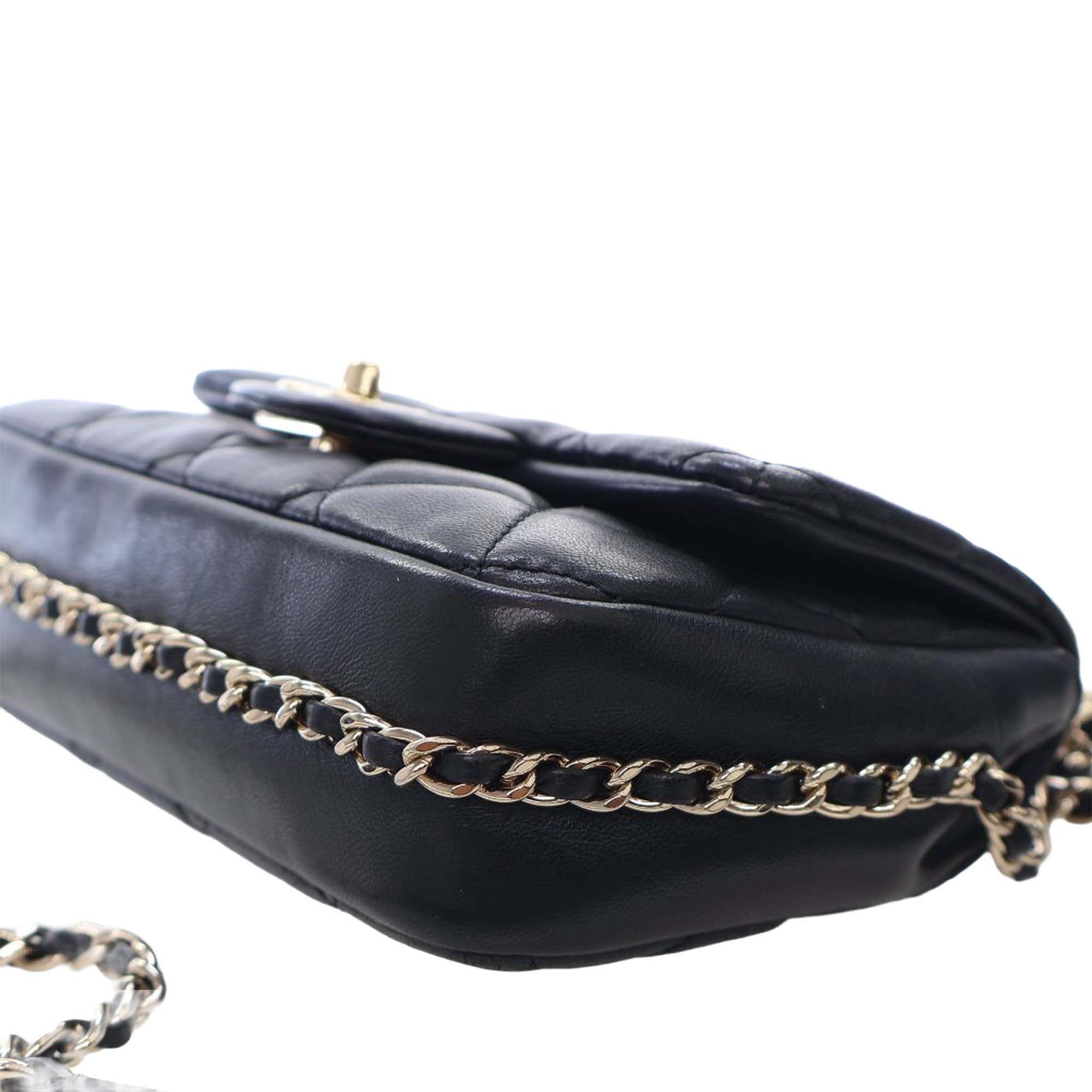 Chanel Small Quilted Lambskin My Precious Pearls Chain Flap