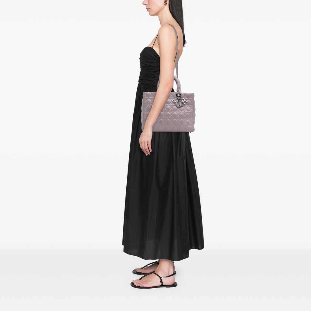 Dior Large Lambskin Cannage Lady Dior