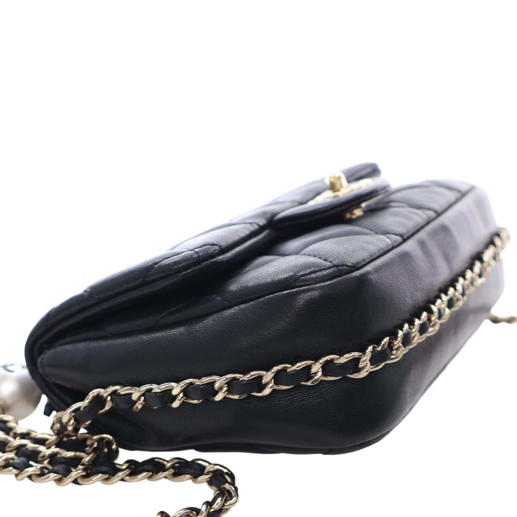 Chanel Small Quilted Lambskin My Precious Pearls Chain Flap