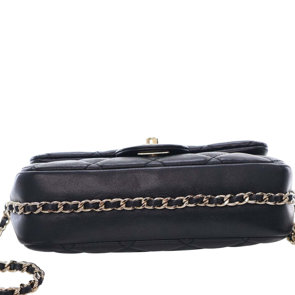 Chanel Small Quilted Lambskin My Precious Pearls Chain Flap