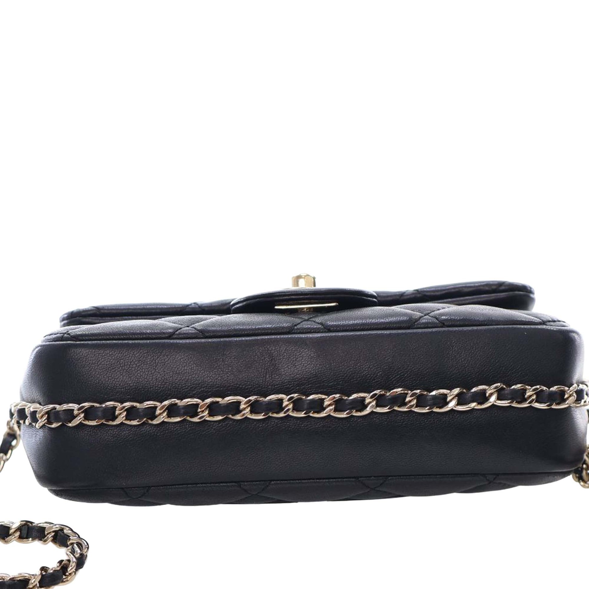 Chanel Small Quilted Lambskin My Precious Pearls Chain Flap