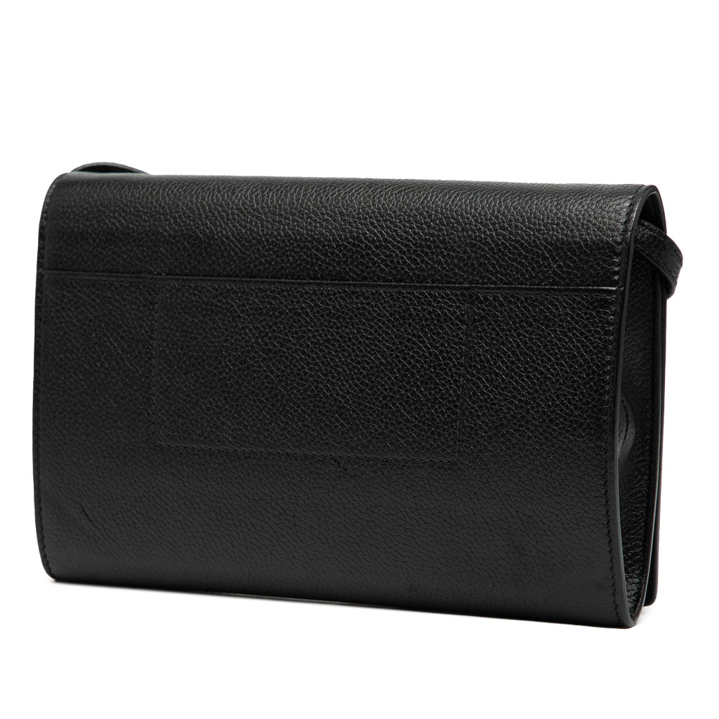 Balenciaga Small Leather Logo Flap Crossbody