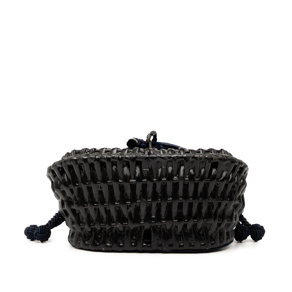 Bottega Veneta Satin Intrecciato and Wicker Crossbody