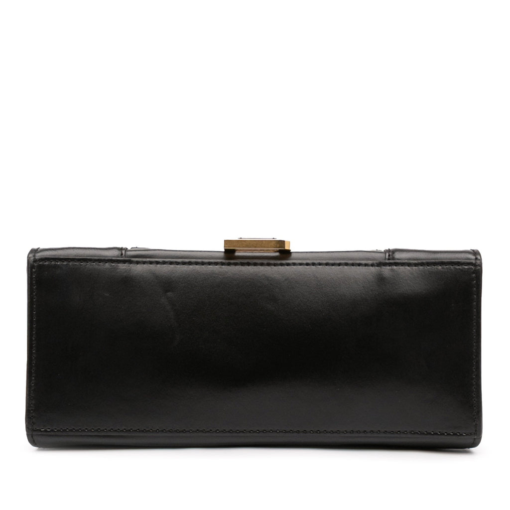 Balenciaga Small Shiny Box Calfskin Hourglass Top Handle Bag