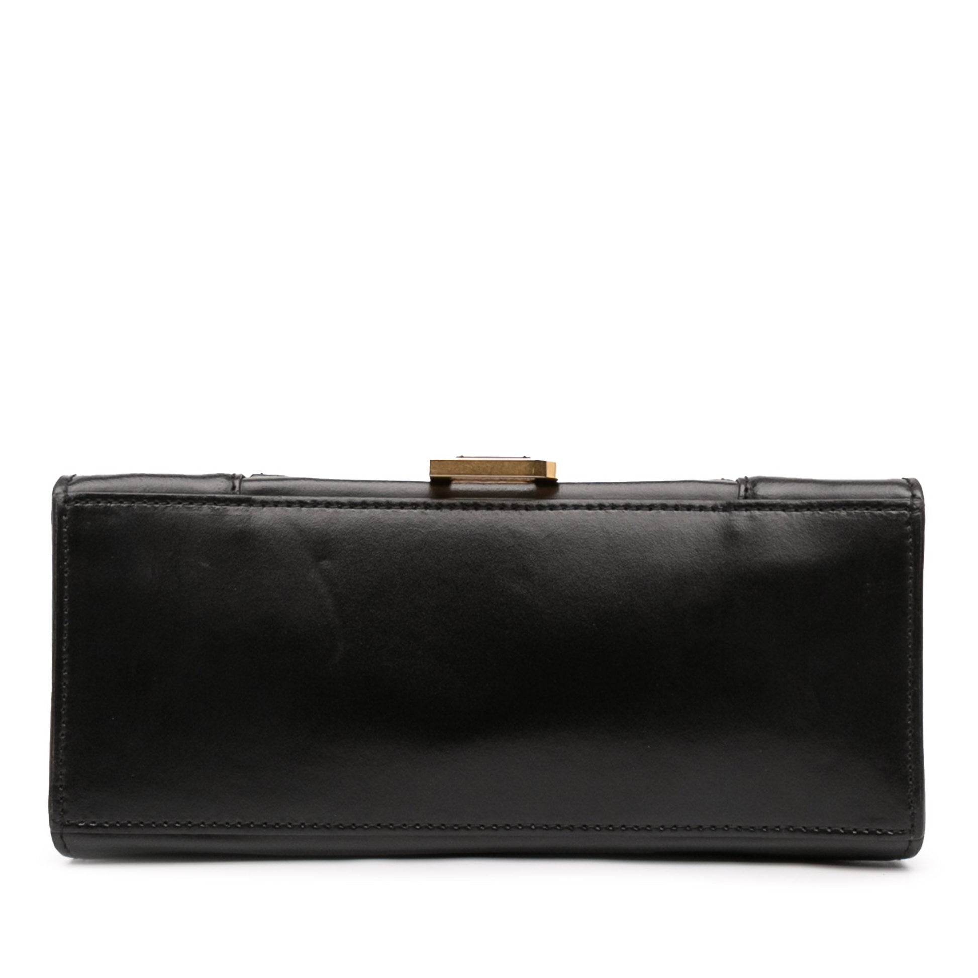 Balenciaga Small Shiny Box Calfskin Hourglass Top Handle Bag