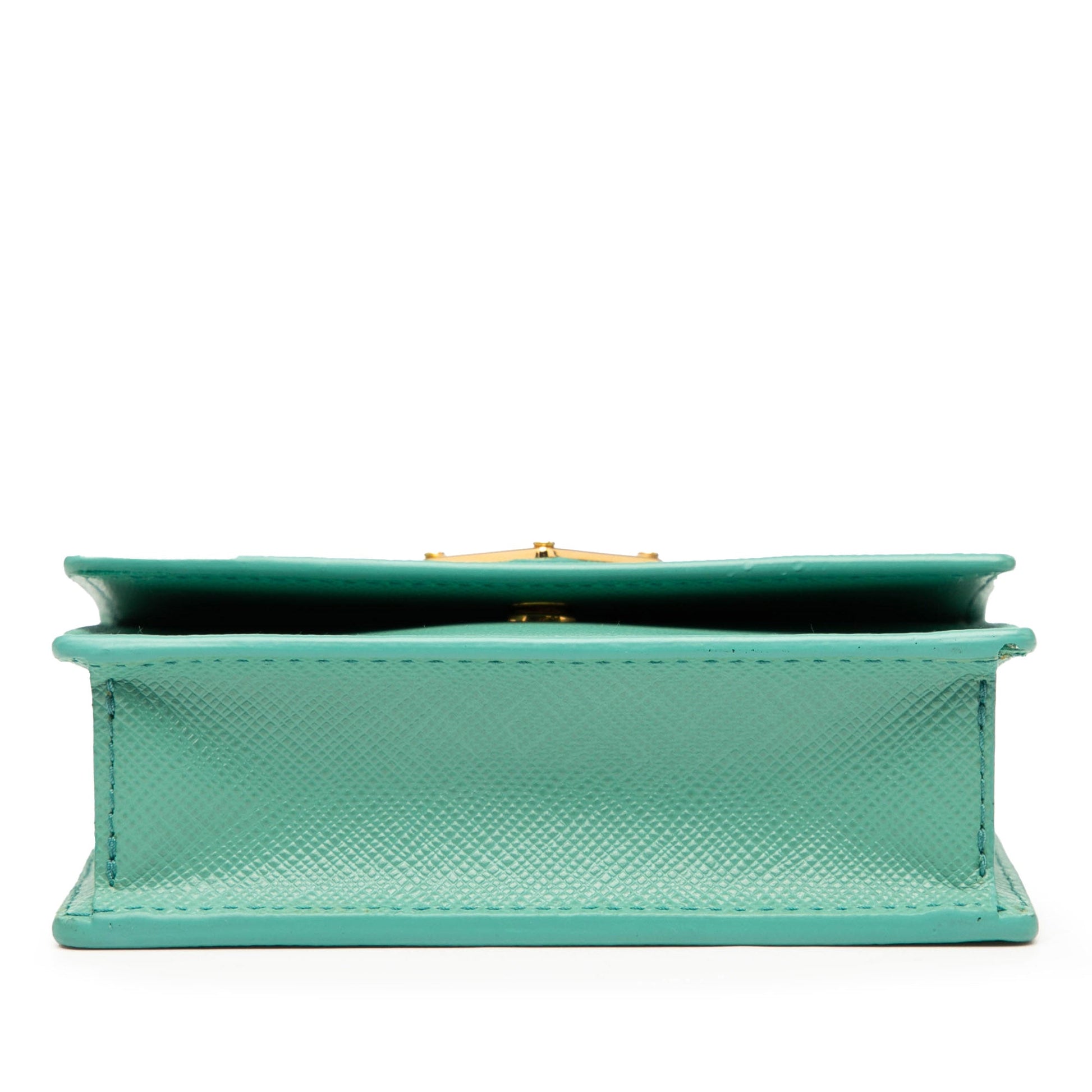 Prada Saffiano Lux Card Holder on Chain