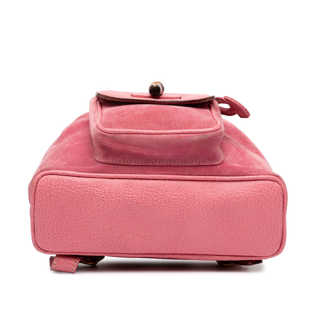 Gucci Suede Bamboo Backpack