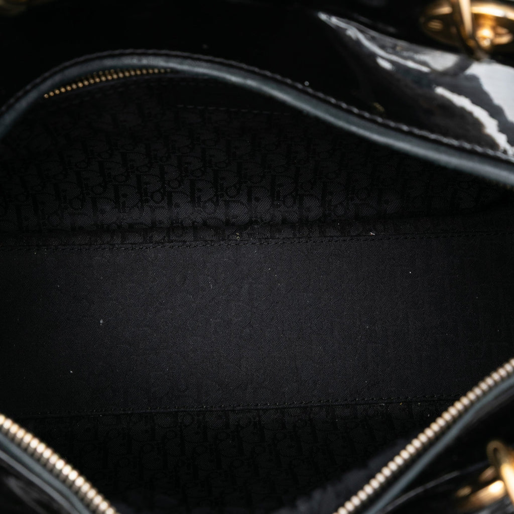 Dior Large Patent Cannage Lady Dior