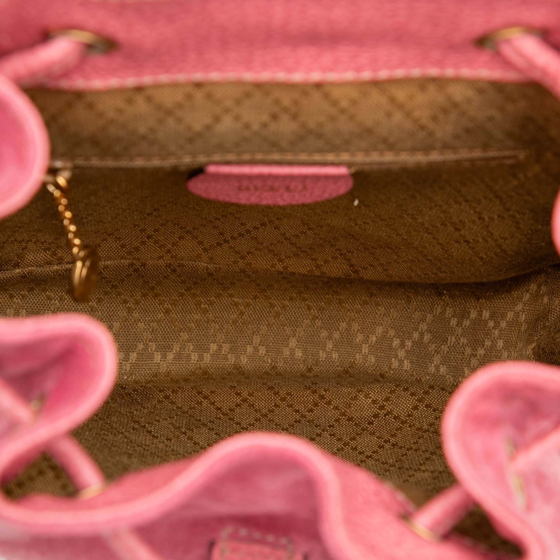 Gucci Suede Bamboo Backpack