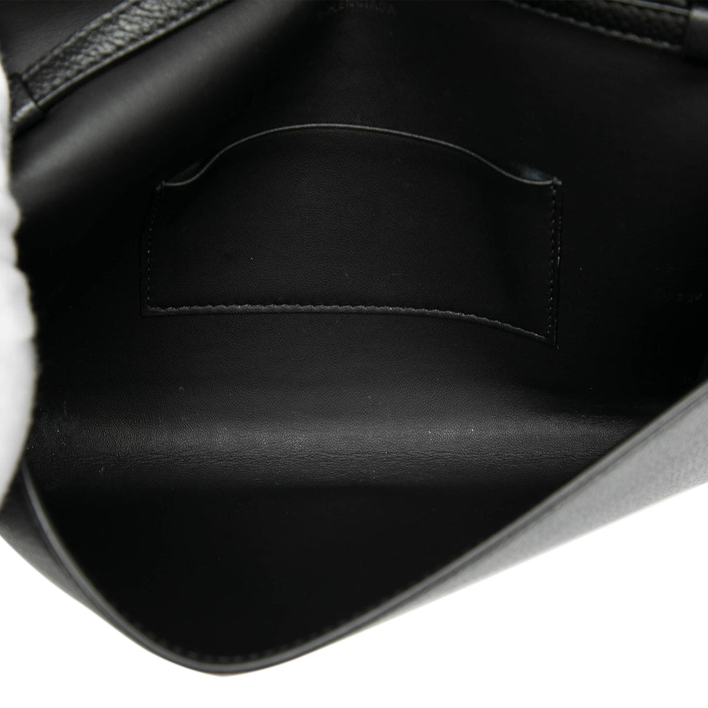 Balenciaga Small Leather Logo Flap Crossbody