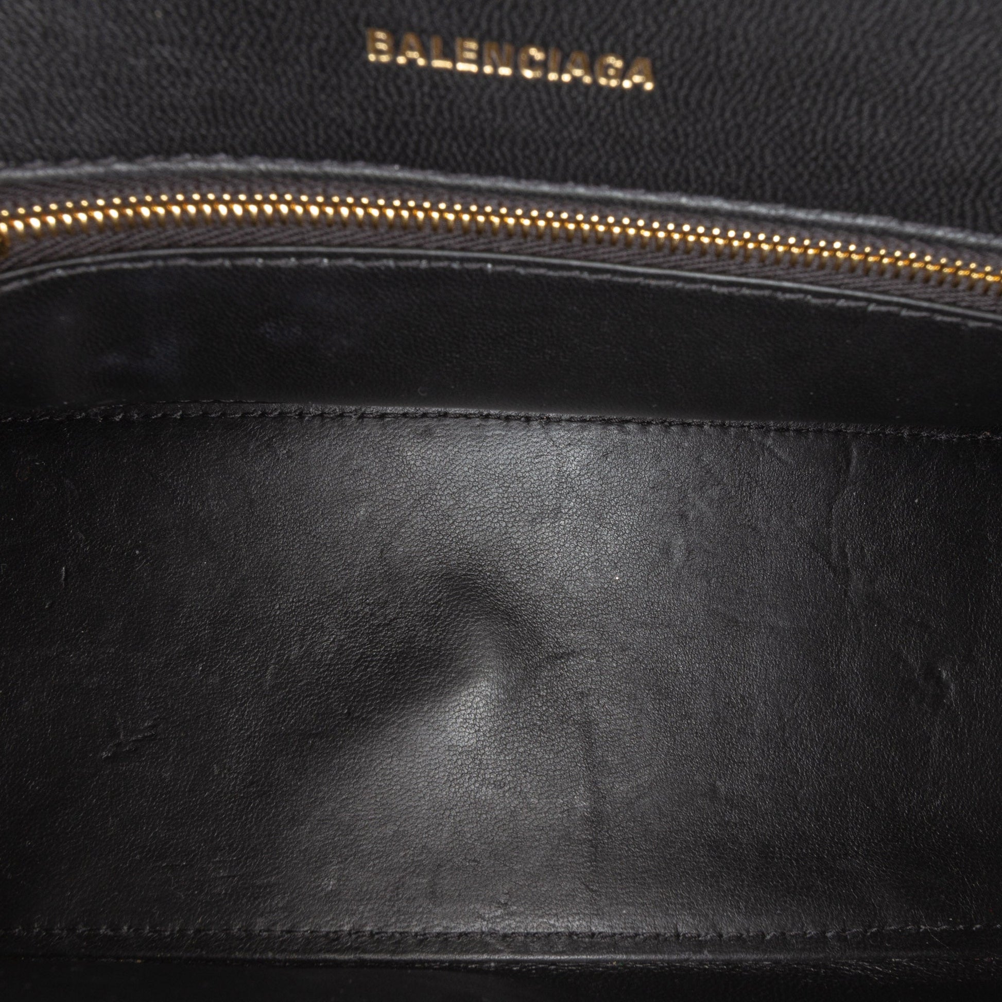 Balenciaga Small Shiny Box Calfskin Hourglass Top Handle Bag