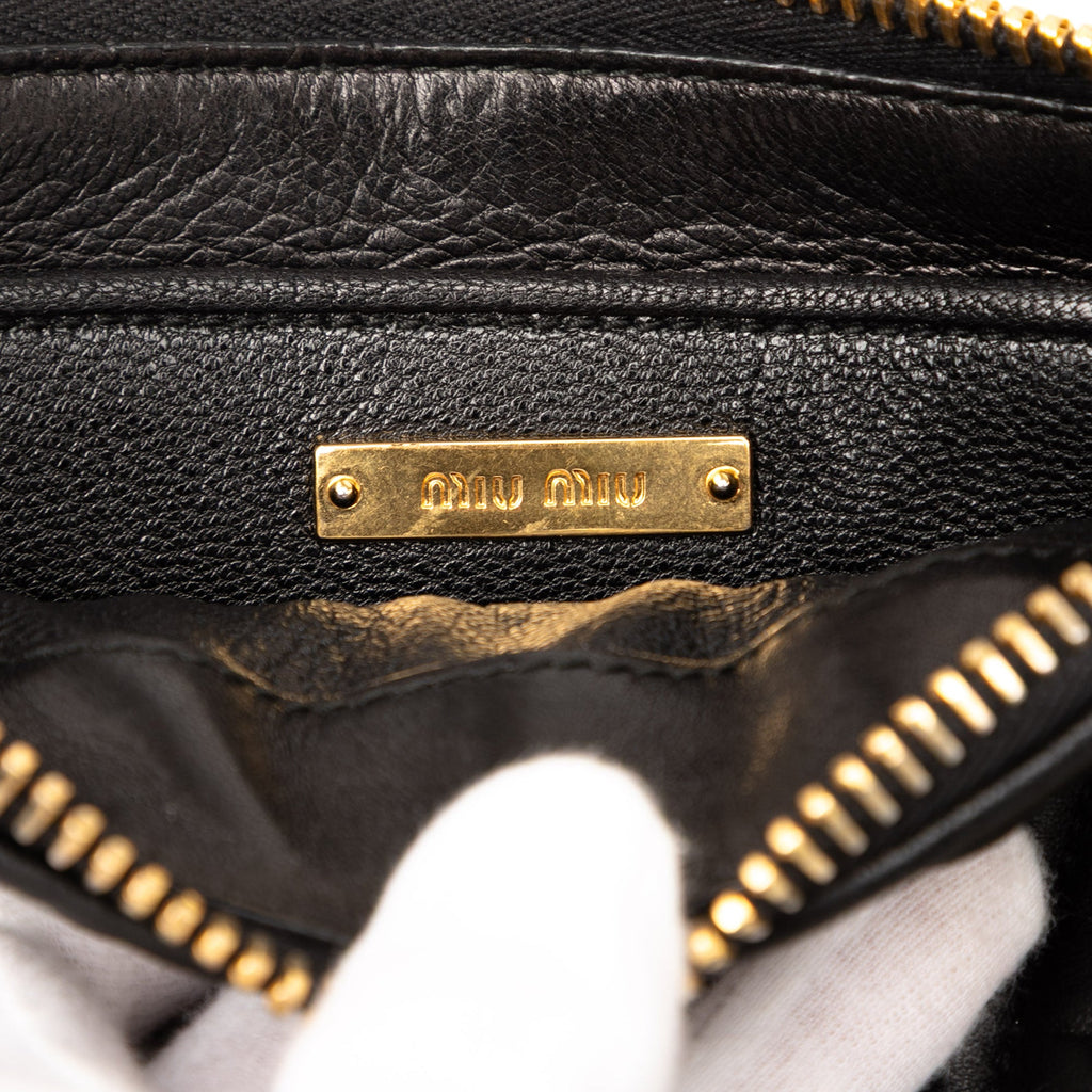 Miu Miu Matelasse Leather Satchel