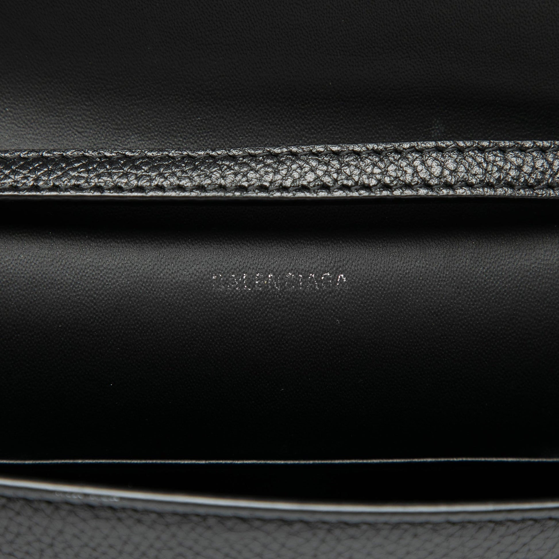Balenciaga Small Leather Logo Flap Crossbody