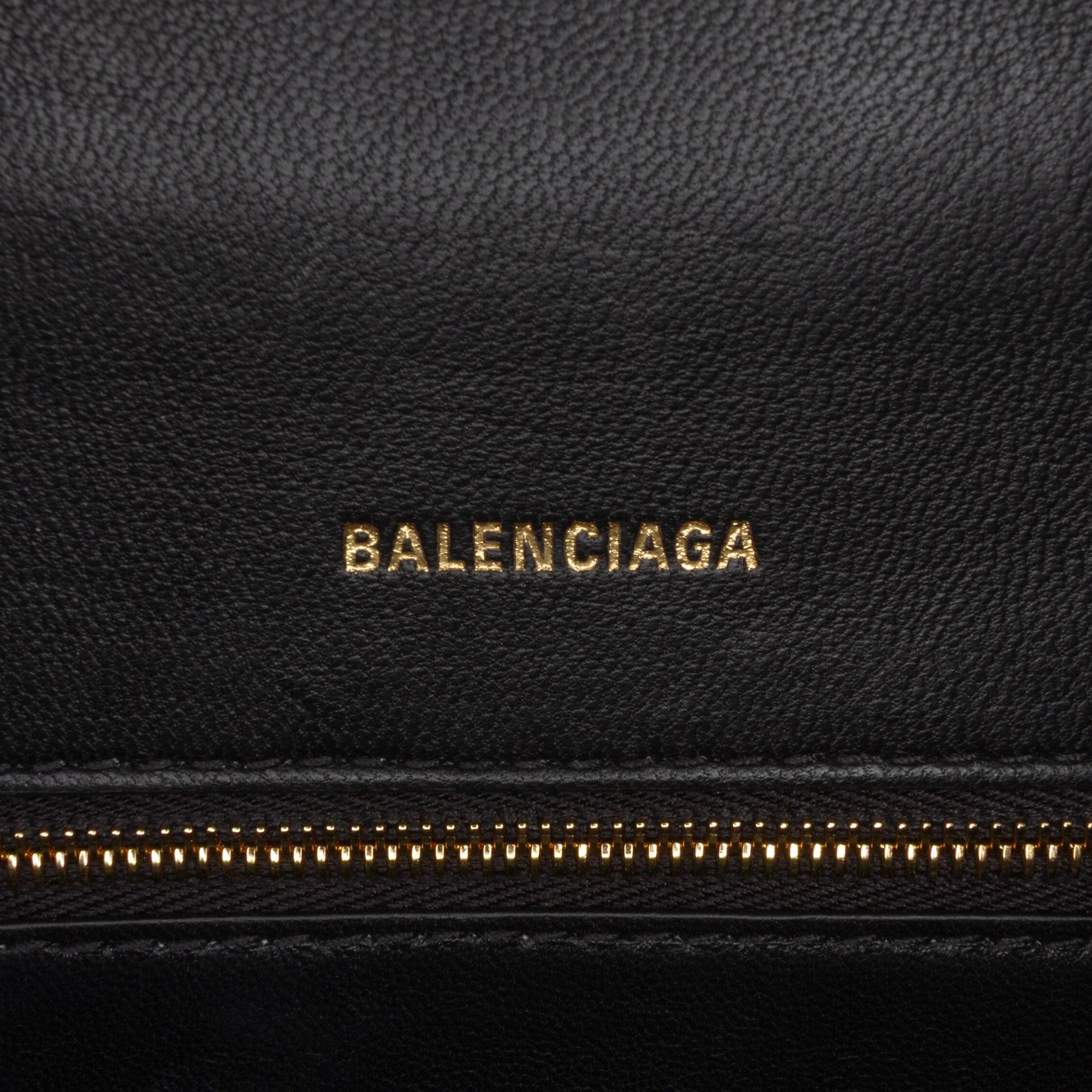 Balenciaga Small Shiny Box Calfskin Hourglass Top Handle Bag